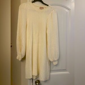 Show Me Your Mumu cream sweater dress